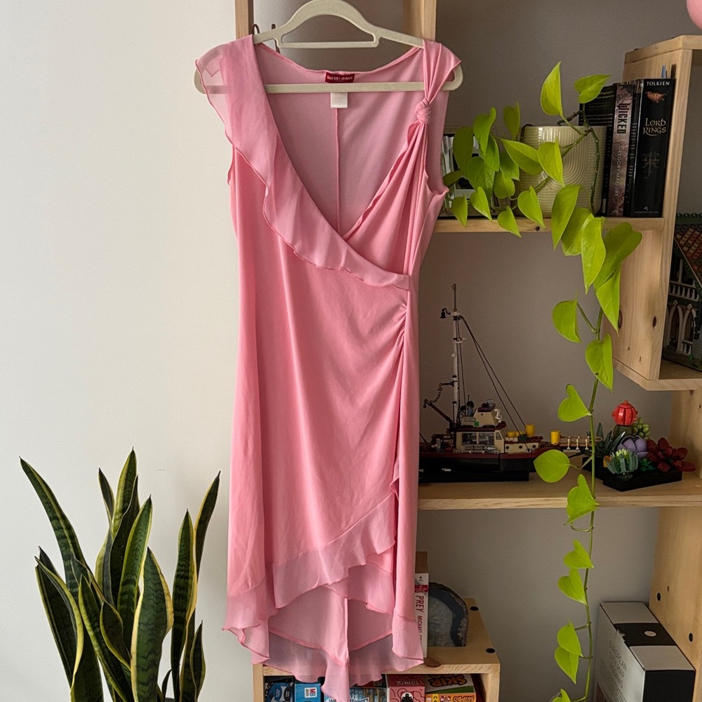 Baby Pink Guess Wrap Dress